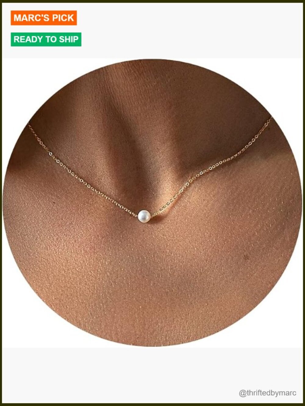 Dainty Freshwater Cultured Pearl Necklace 16in